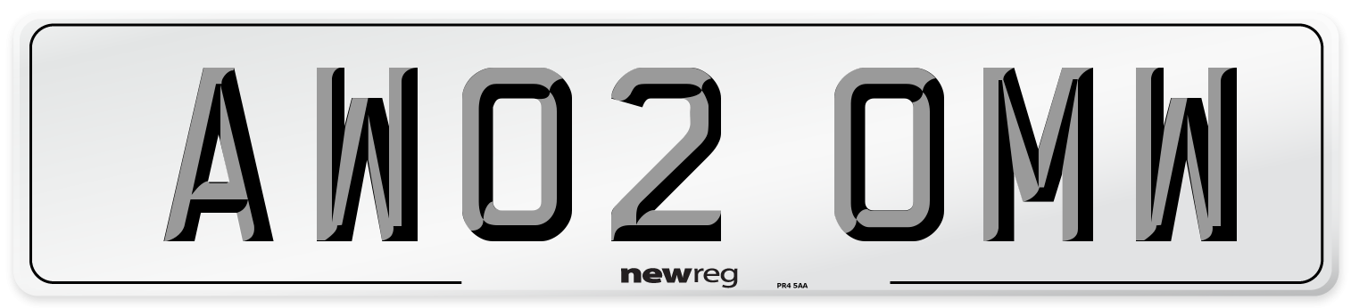AW02 OMW Number Plate from New Reg